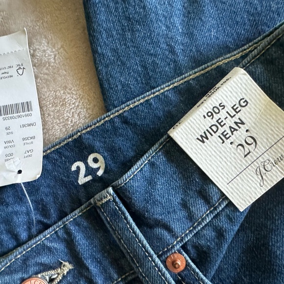 NWT J. CREW HIGH RISE 90’s WIDE LEG JEAN, 28 & 29. - Picture 6 of 11